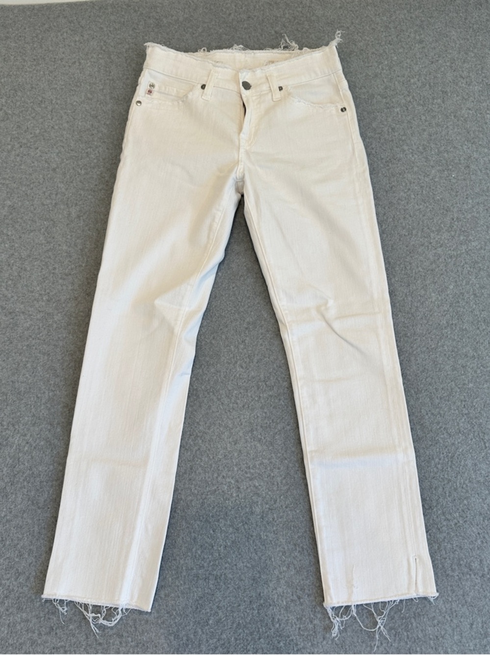 NWOT Ag Adriano Goldschmied The Ex Boyfriend Slouchy Slim White Jeans